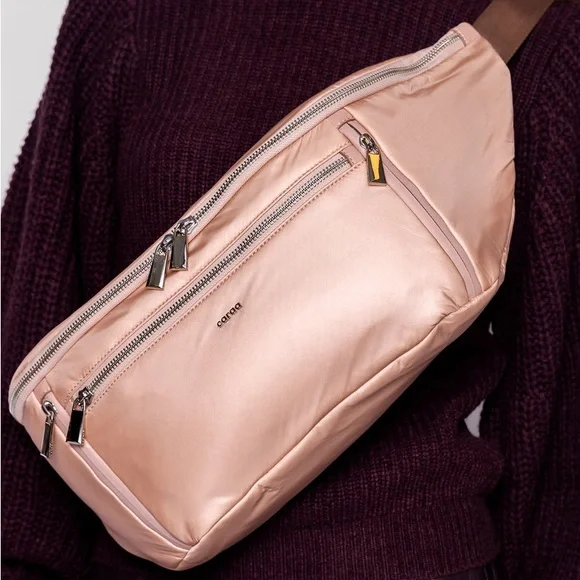 NWT Free People x Caraa Large Blush Pink Sling Bag - Picture 4 of 12